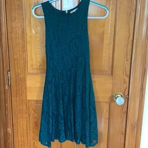 Emerald green lace dress
